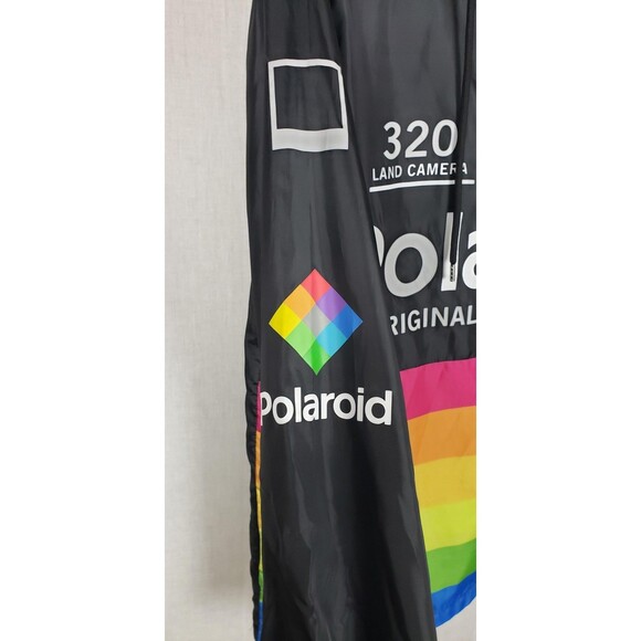 Polaroid Jacket Mens Large Black Rainbow Windbreaker Pullover Hooded 320 OneStep - Picture 5 of 12